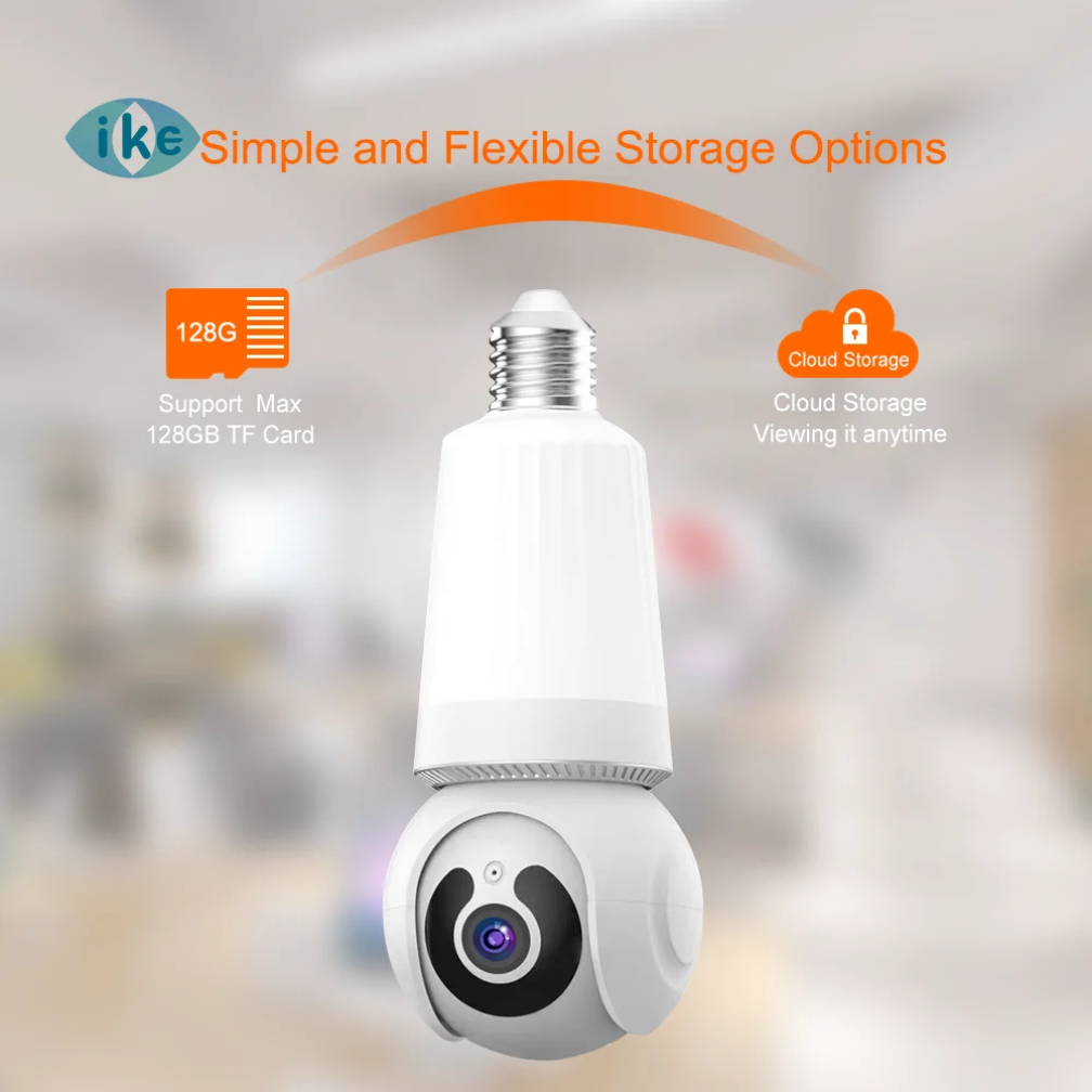 Caméra ampoule 360° IPV380 Pro 3MP WiFi – PTZ Full HD 1080p