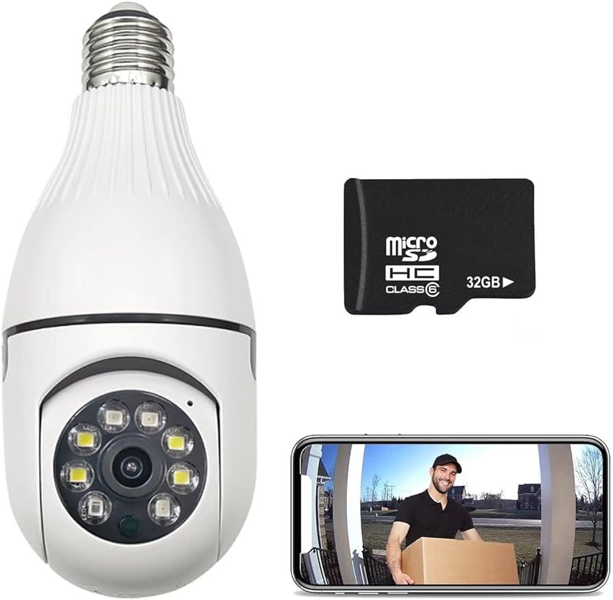 Caméra de Surveillance Ampoule 360